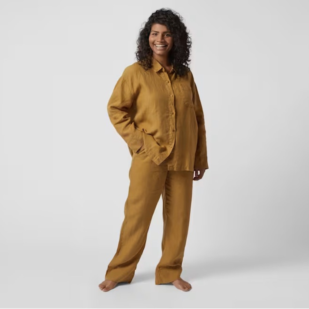 Parachute Green Button-Up Pajama Set